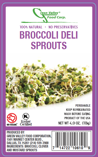 Green Valley Food Corp. BROCCOLI DELI SPROUTS